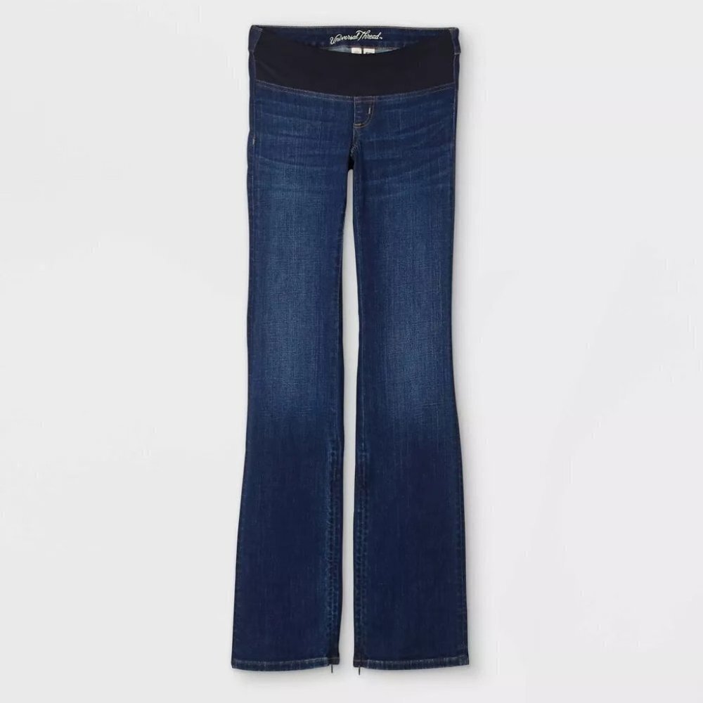 Universal Thread Womens Size 4/27R Adaptive Bootcut Jeans in Dark Denim Wash